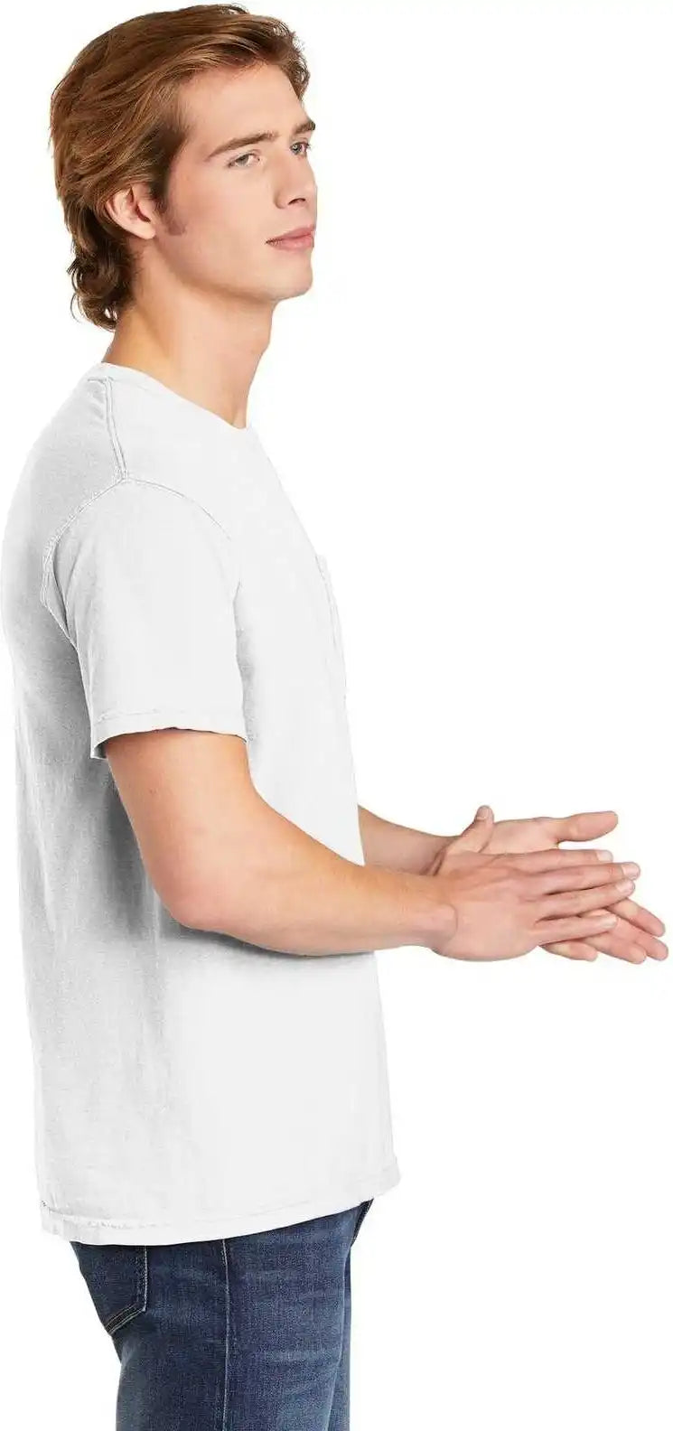 Comfort Colors 6030 Heavyweight Ring Spun Pocket Tee White