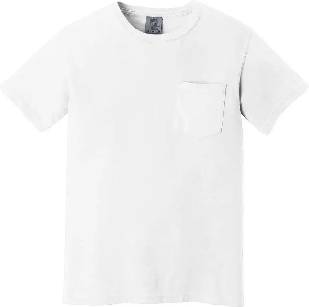 Comfort Colors 6030 Heavyweight Ring Spun Pocket Tee White