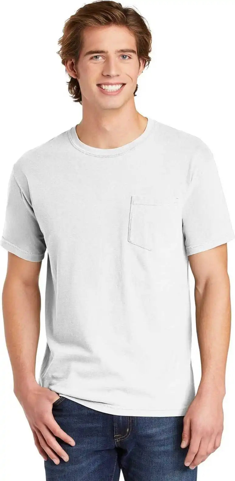 Comfort Colors 6030 Heavyweight Ring Spun Pocket Tee White