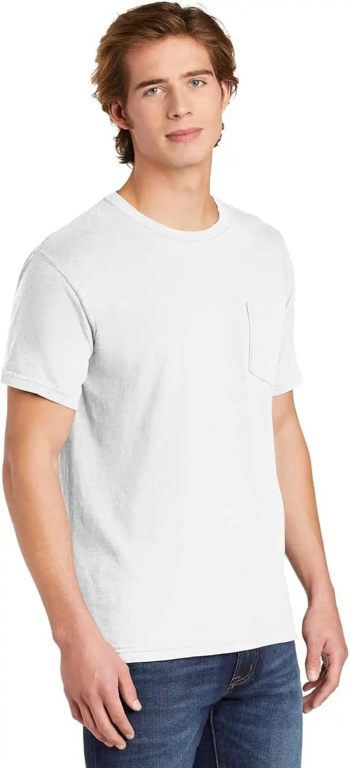 Comfort Colors 6030 Heavyweight Ring Spun Pocket Tee White