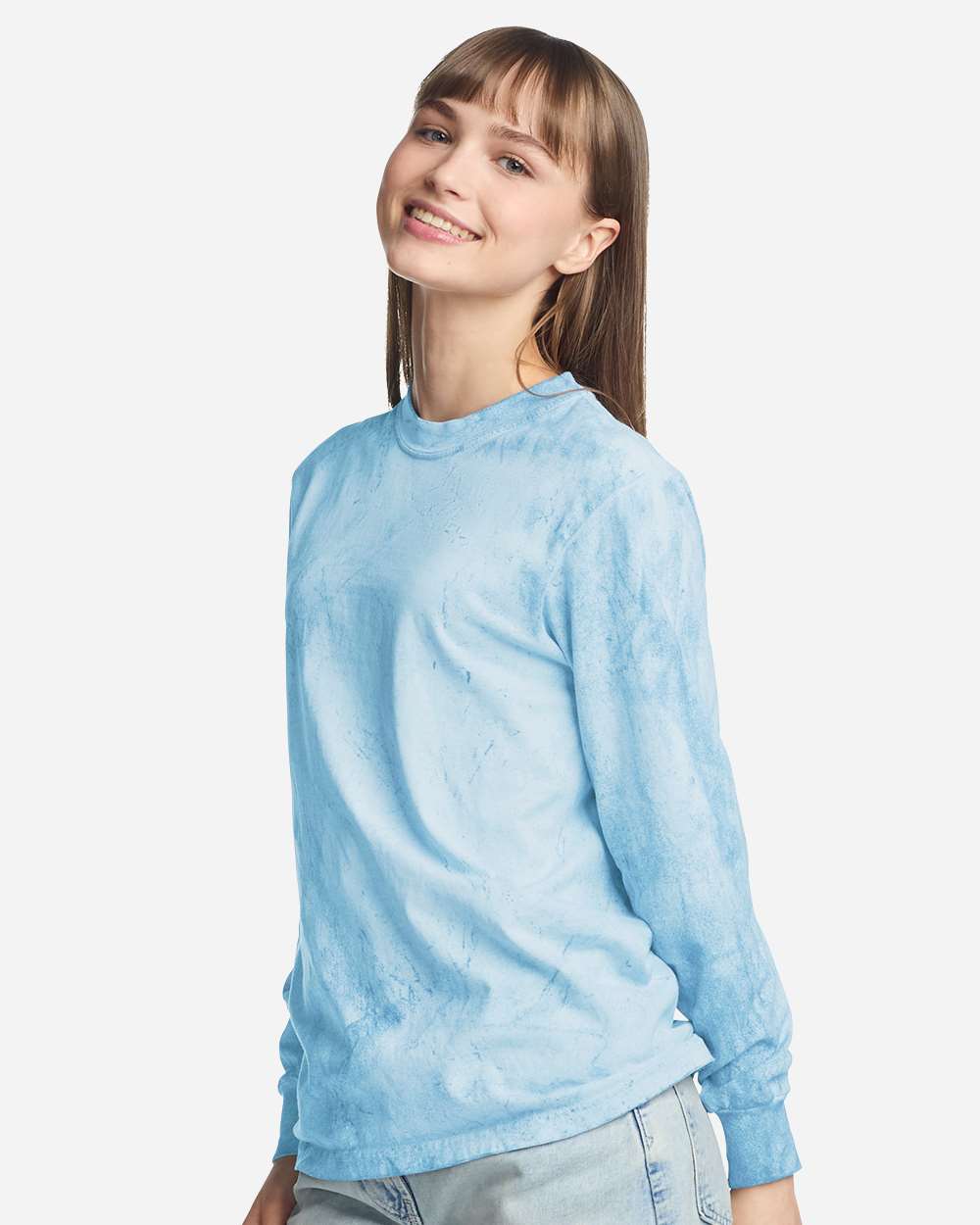 Comfort Colors 6045 Unisex Colorblast Long Sleeve T-shirt - Fiji Blue