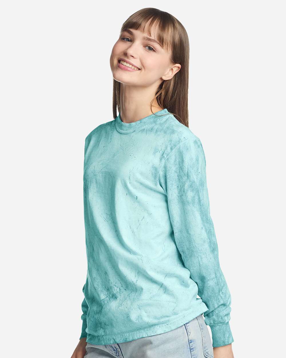Comfort Colors 6045 Unisex Colorblast Long Sleeve T-shirt - Seaglass