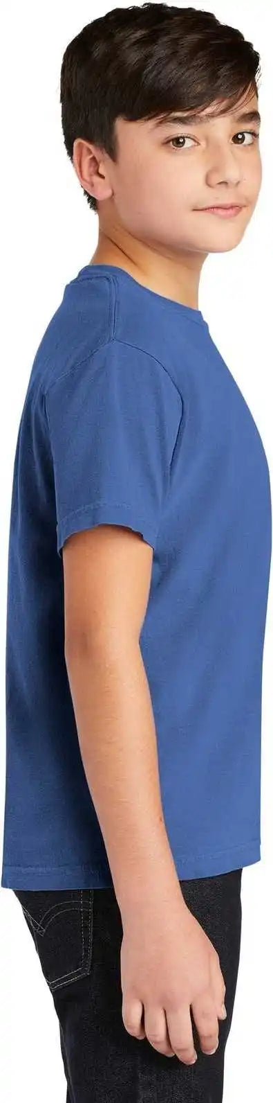 Comfort Colors 9018 Youth Midweight Ring Spun Tee Flo Blue