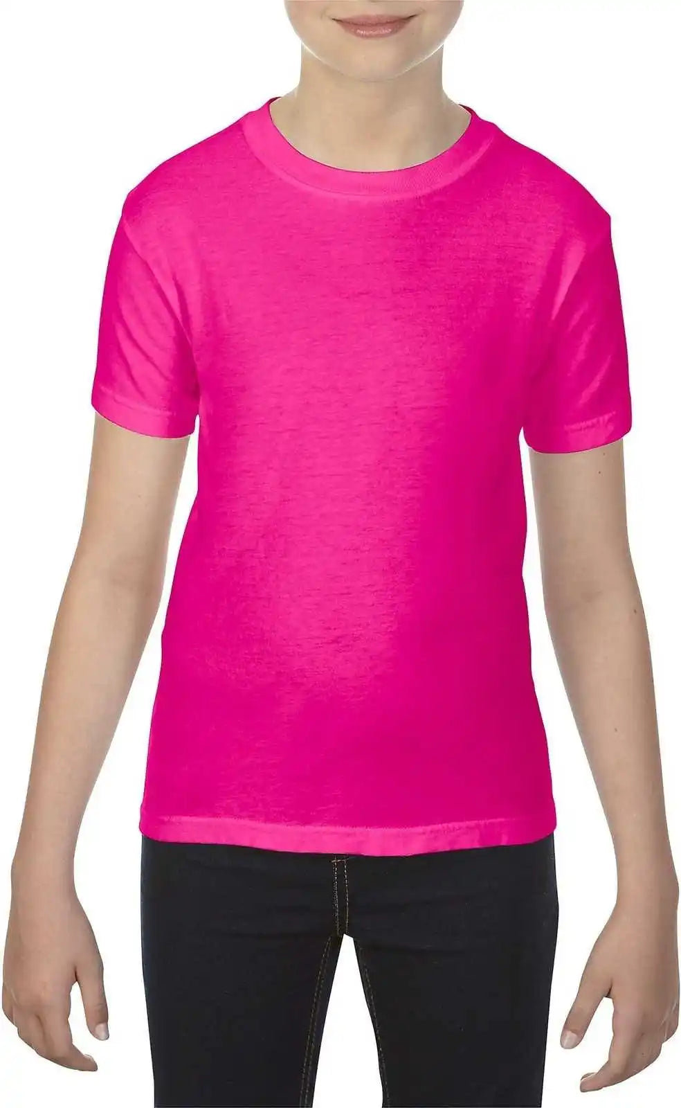 Comfort Colors 9018 Youth Midweight Ring Spun Tee Neon Pink