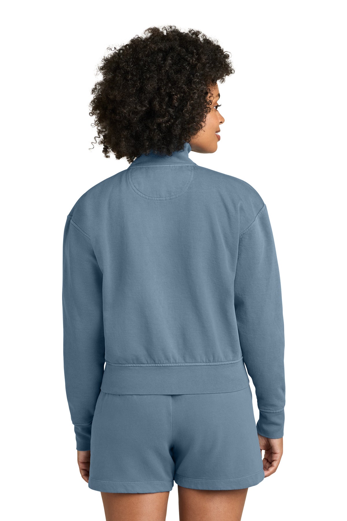 Back view of Blue Jean Comfort Colors 1570L Women's Garment-Dyed Full-Zip Jacket