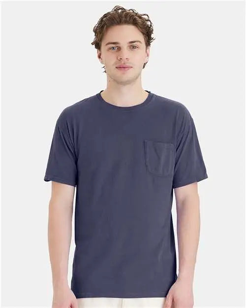 Comfortwash by Hanes Gdh150 Garment-dyed Pocket T-shirt - Anchor Slate