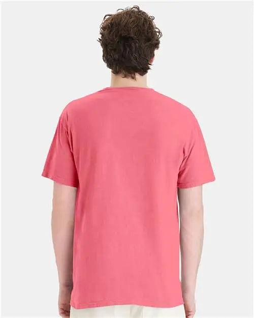 Comfortwash by Hanes Gdh150 Garment-dyed Pocket T-shirt - Coral Craze