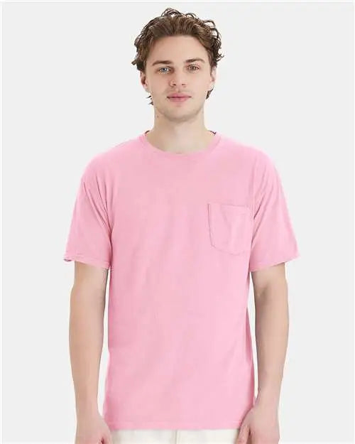 Comfortwash by Hanes Gdh150 Garment-dyed Pocket T-shirt - Cotton Candy