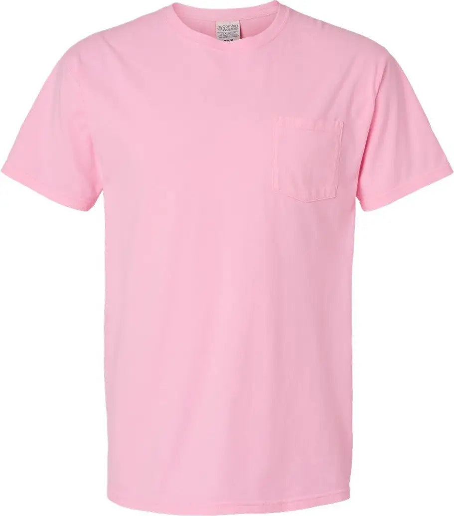 Comfortwash by Hanes Gdh150 Garment-dyed Pocket T-shirt - Cotton Candy - Pink / s