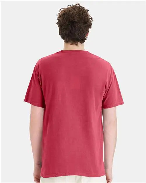 Comfortwash by Hanes Gdh150 Garment-dyed Pocket T-shirt - Crimson Fall