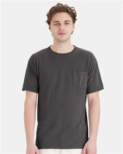 Comfortwash by Hanes Gdh150 Garment-dyed Pocket T-shirt - New Railroad Grey