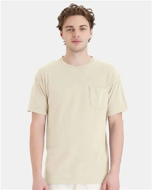 Comfortwash by Hanes Gdh150 Garment-dyed Pocket T-shirt - Parchment