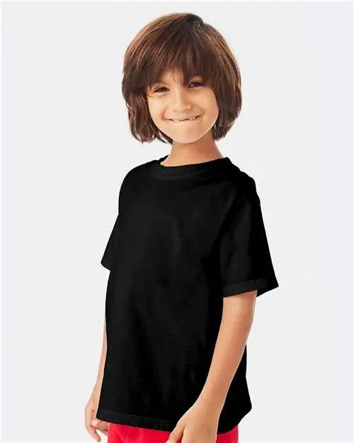 Comfortwash by Hanes Gdh175 Garment-dyed Youth T-shirt - Black