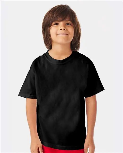 Comfortwash by Hanes Gdh175 Garment-dyed Youth T-shirt - Black