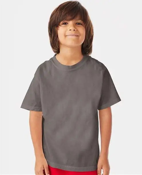Comfortwash by Hanes Gdh175 Garment-dyed Youth T-shirt - Concrete Grey