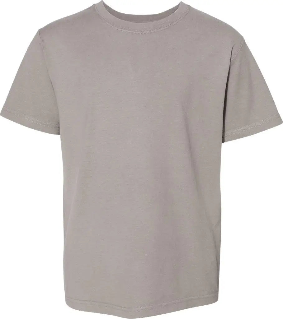 Comfortwash by Hanes Gdh175 Garment-dyed Youth T-shirt - Concrete Grey - Gray / Xs