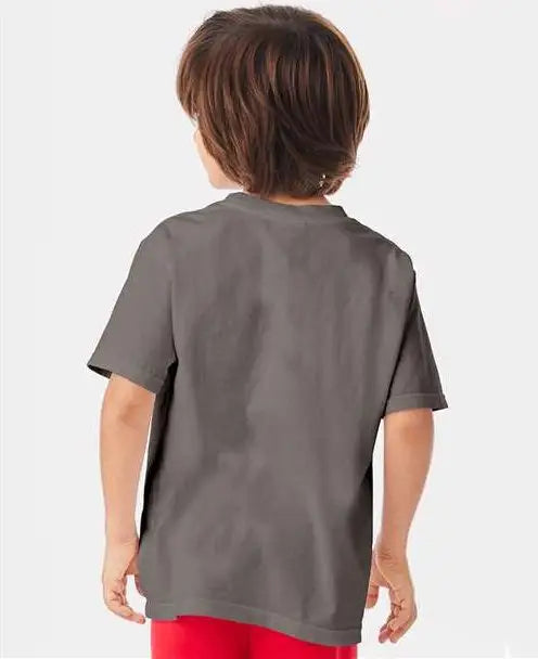 Comfortwash by Hanes Gdh175 Garment-dyed Youth T-shirt - Concrete Grey