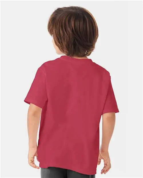 Comfortwash by Hanes Gdh175 Garment-dyed Youth T-shirt - Crimson Fall