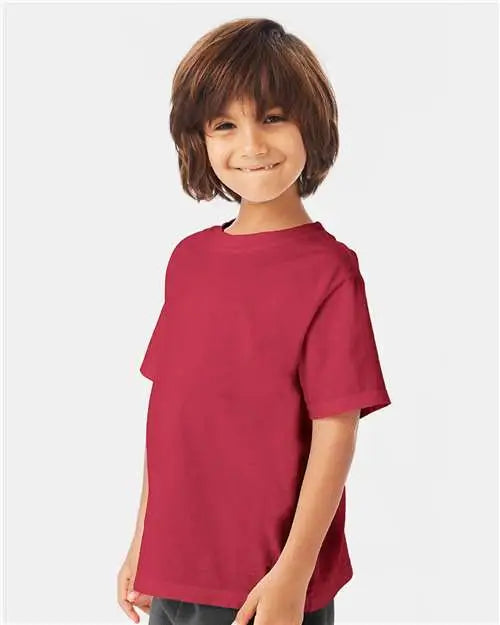 Comfortwash by Hanes Gdh175 Garment-dyed Youth T-shirt - Crimson Fall