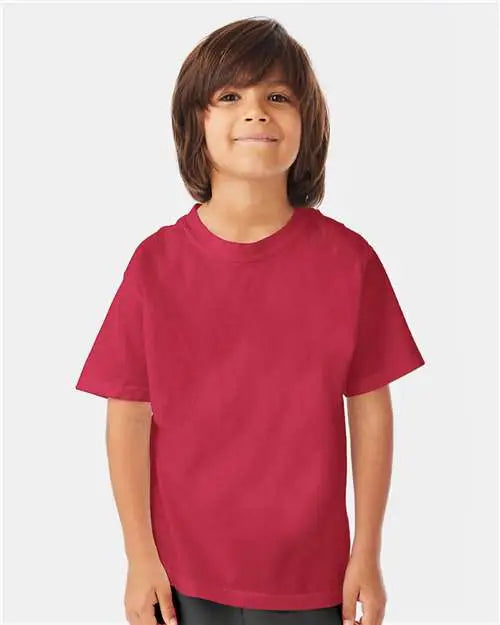 Comfortwash by Hanes Gdh175 Garment-dyed Youth T-shirt - Crimson Fall