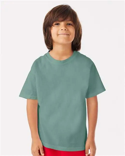 Comfortwash by Hanes Gdh175 Garment-dyed Youth T-shirt - Cypress Green