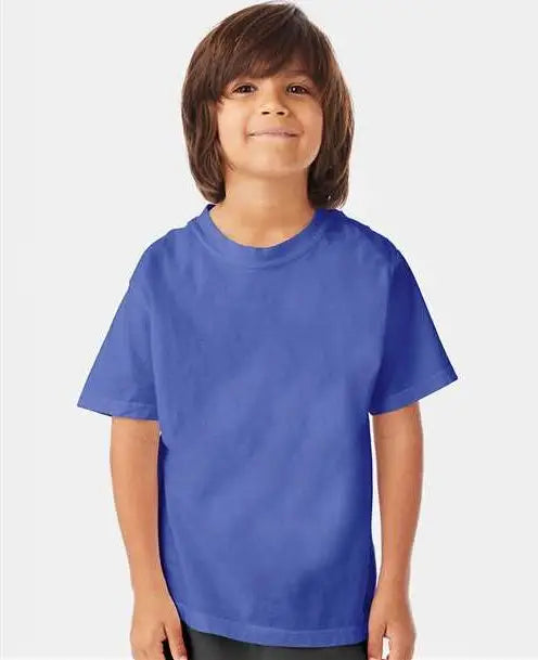 Comfortwash by Hanes Gdh175 Garment-dyed Youth T-shirt - Deep Forte Blue