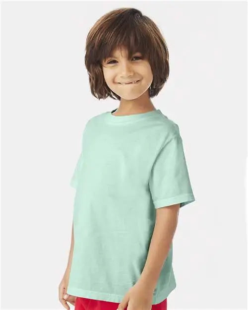 Comfortwash by Hanes Gdh175 Garment-dyed Youth T-shirt - Honeydew