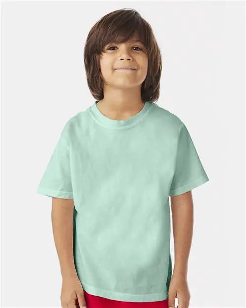 Comfortwash by Hanes Gdh175 Garment-dyed Youth T-shirt - Honeydew