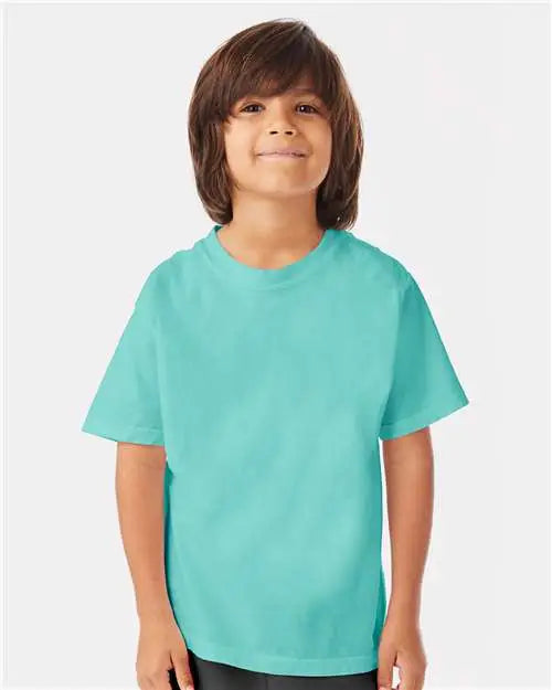 Comfortwash by Hanes Gdh175 Garment-dyed Youth T-shirt - Mint