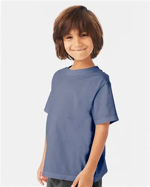 Comfortwash by Hanes Gdh175 Garment-dyed Youth T-shirt - Saltwater