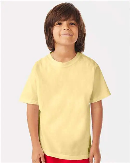 Comfortwash by Hanes Gdh175 Garment-dyed Youth T-shirt - Summer Squash Yellow