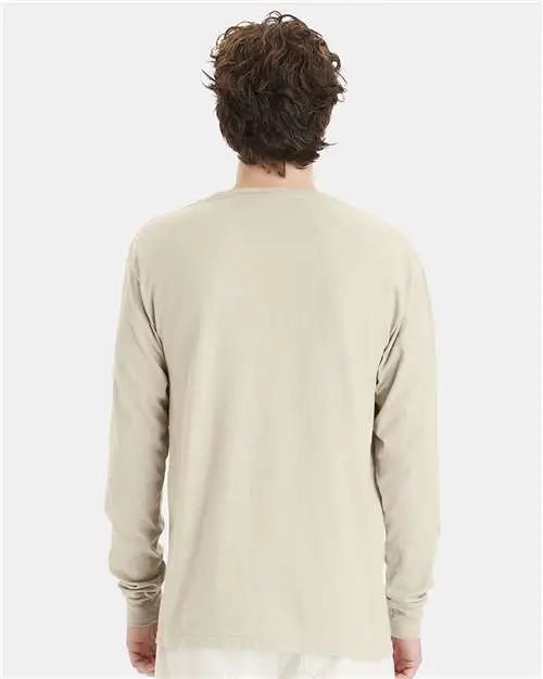 Comfortwash by Hanes Gdh200 Garment-dyed Long Sleeve T-shirt - Parchment