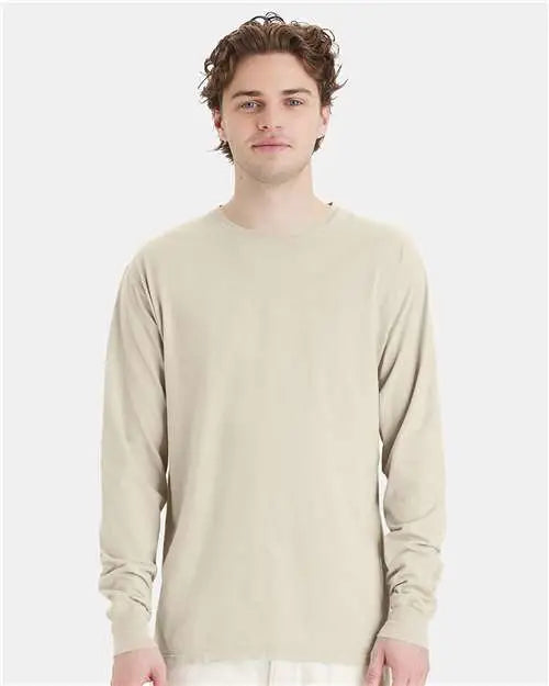 Comfortwash by Hanes Gdh200 Garment-dyed Long Sleeve T-shirt - Parchment