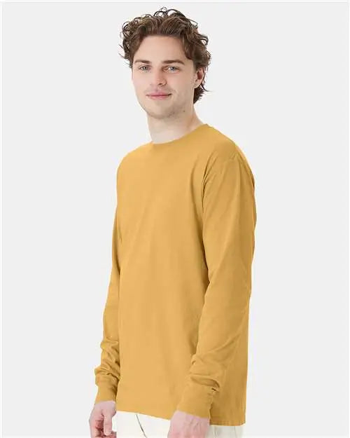 Comfortwash by Hanes Gdh200 Garment-dyed Long Sleeve T-shirt - Artisan Gold