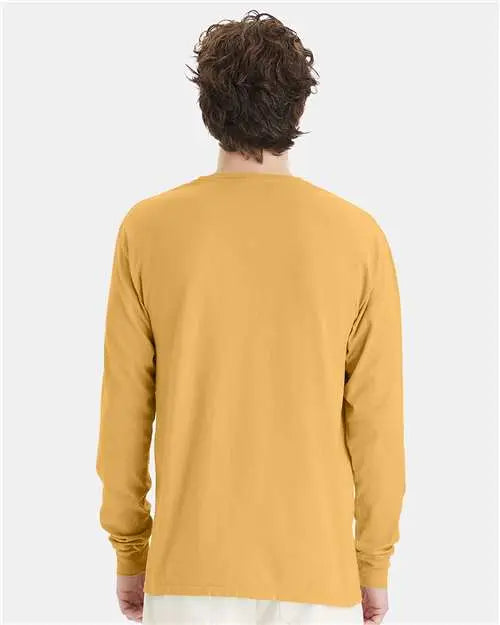 Comfortwash by Hanes Gdh200 Garment-dyed Long Sleeve T-shirt - Artisan Gold