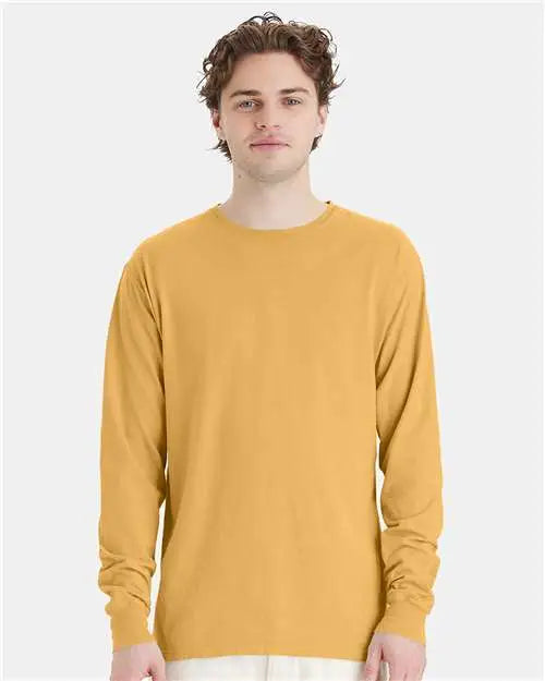 Comfortwash by Hanes Gdh200 Garment-dyed Long Sleeve T-shirt - Artisan Gold