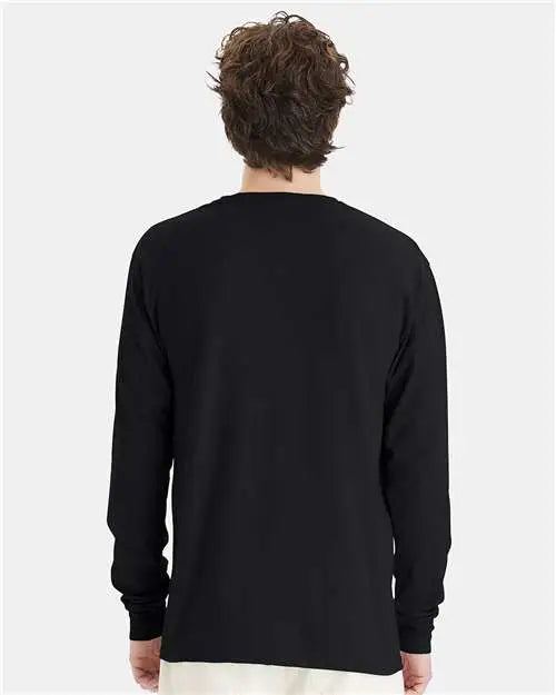Comfortwash by Hanes Gdh200 Garment-dyed Long Sleeve T-shirt - Black