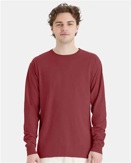 Comfortwash by Hanes Gdh200 Garment-dyed Long Sleeve T-shirt - Cayenne