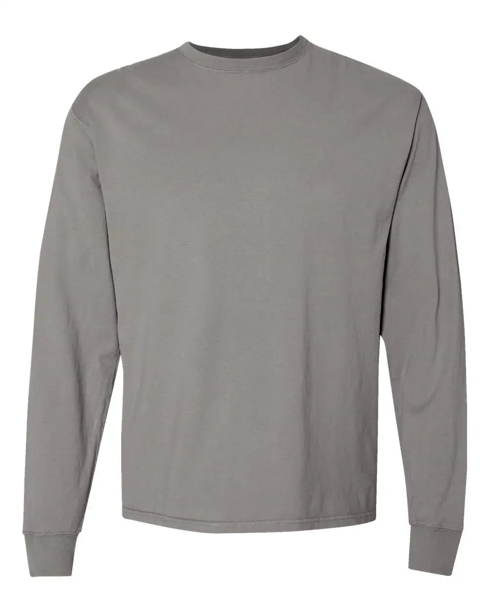 Comfortwash by Hanes Gdh200 Garment-dyed Long Sleeve T-shirt - Concrete Grey - Gray / s