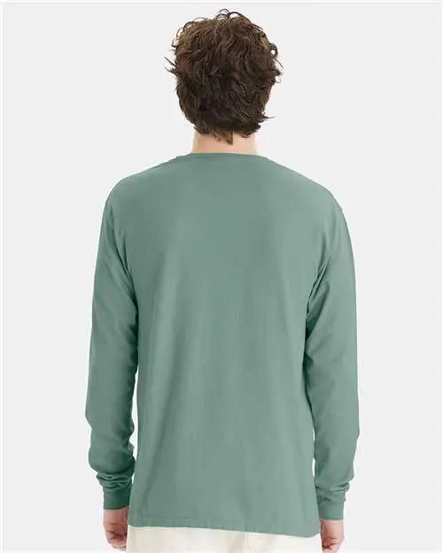 Comfortwash by Hanes Gdh200 Garment-dyed Long Sleeve T-shirt - Cypress Green