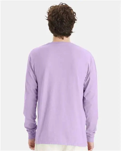 Comfortwash by Hanes Gdh200 Garment-dyed Long Sleeve T-shirt - Future Lavender