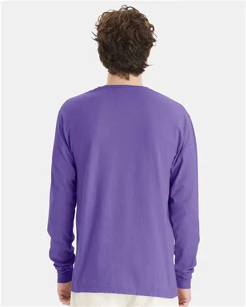 Comfortwash by Hanes Gdh200 Garment-dyed Long Sleeve T-shirt - Lavender