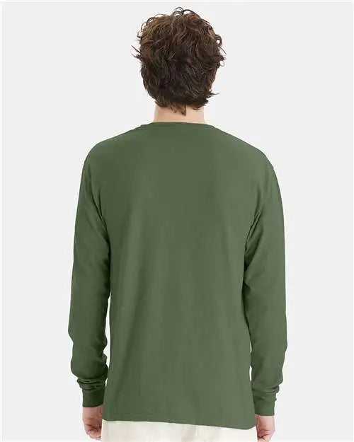 Comfortwash by Hanes Gdh200 Garment-dyed Long Sleeve T-shirt - Moss