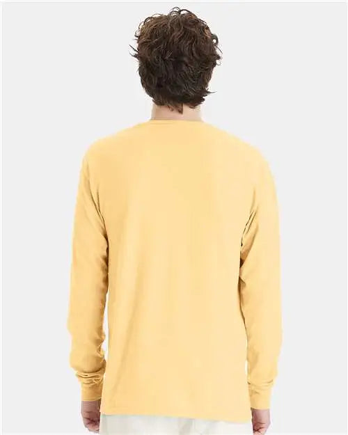Comfortwash by Hanes Gdh200 Garment-dyed Long Sleeve T-shirt - Summer Squash Yellow