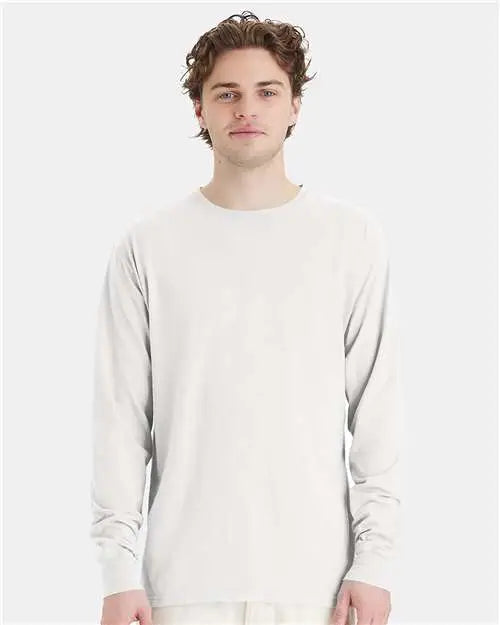 Comfortwash by Hanes Gdh200 Garment-dyed Long Sleeve T-shirt - White