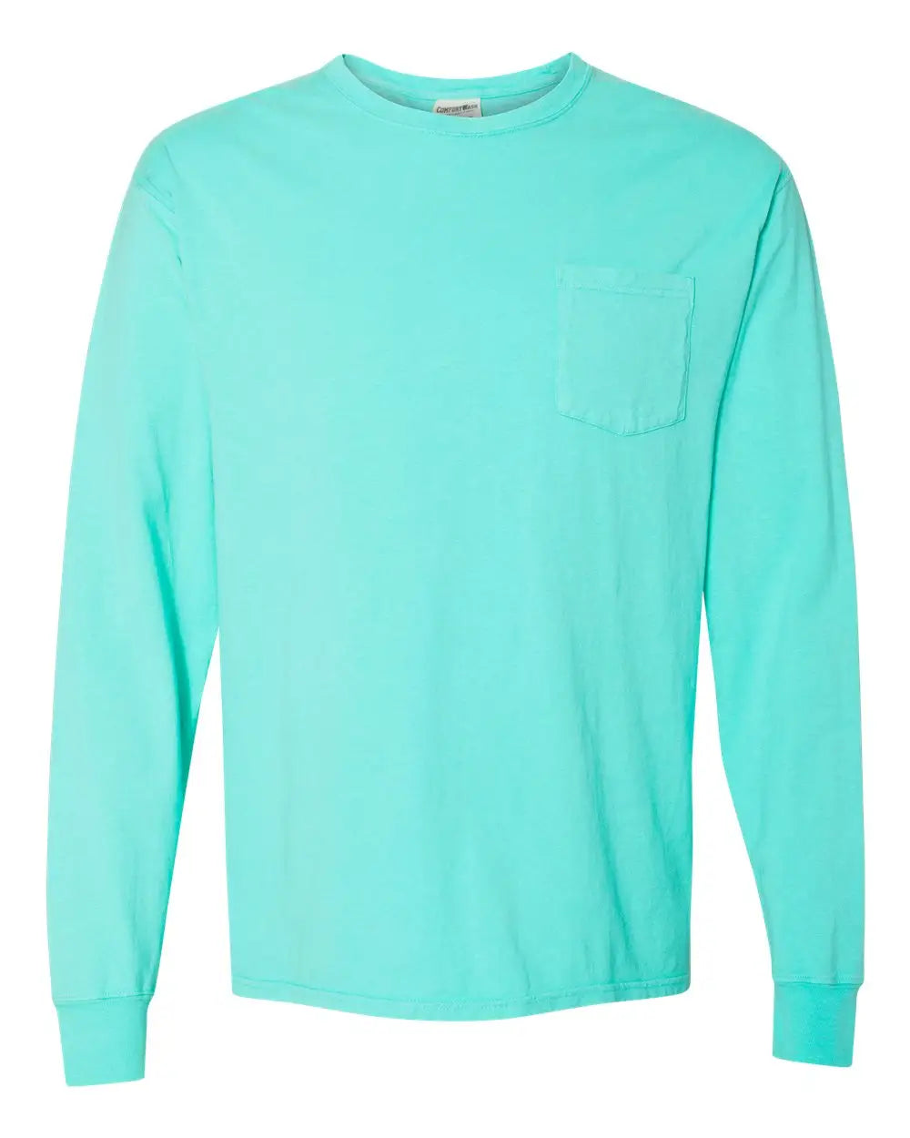 Comfortwash by Hanes Gdh250 Garment-dyed Long Sleeve T-shirt with a Pocket - Mint - s