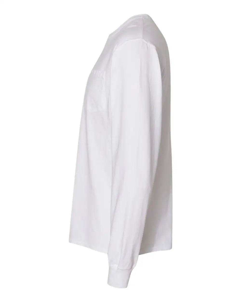 Comfortwash by Hanes Gdh250 Garment-dyed Long Sleeve T-shirt with a Pocket - White