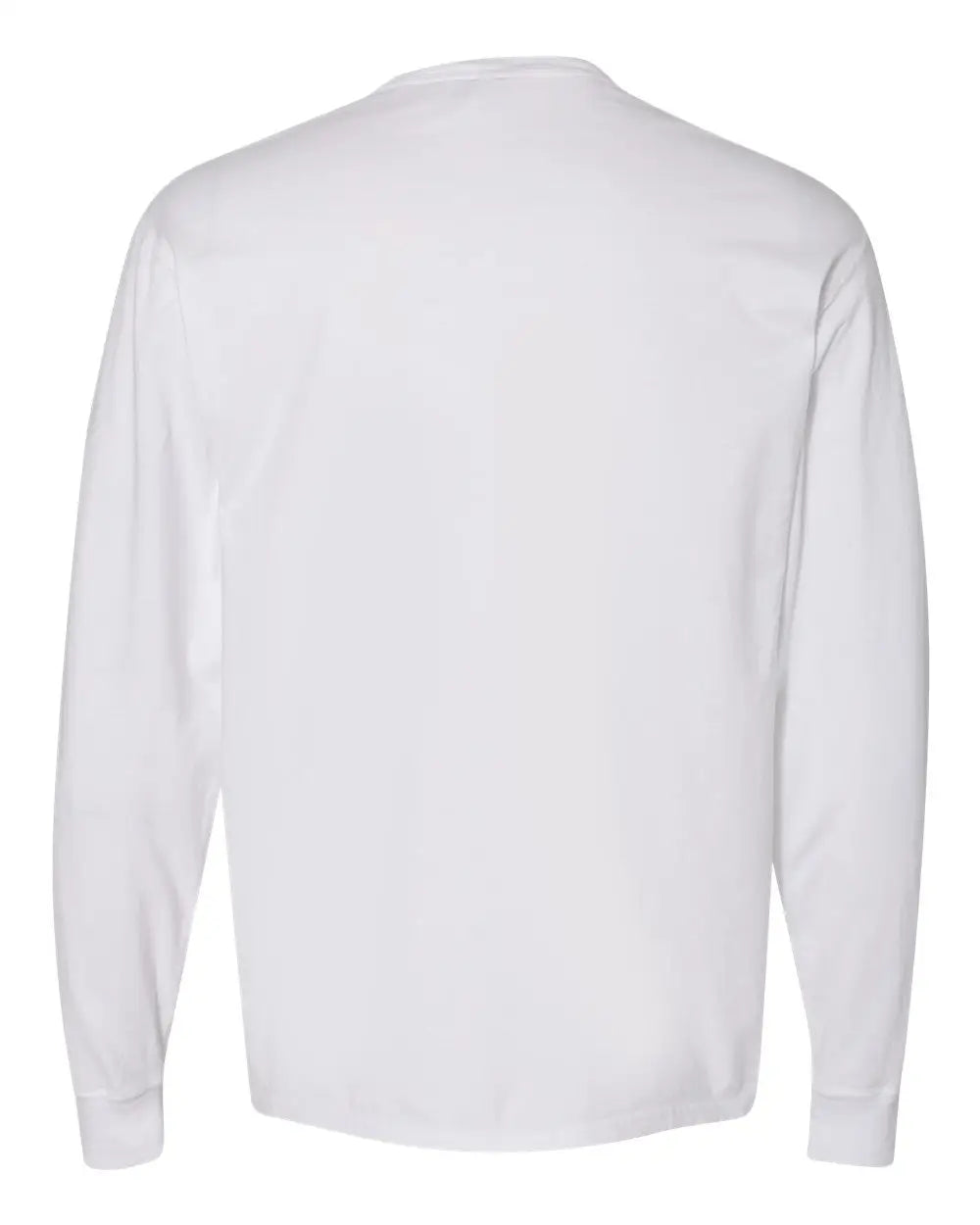 Comfortwash by Hanes Gdh250 Garment-dyed Long Sleeve T-shirt with a Pocket - White