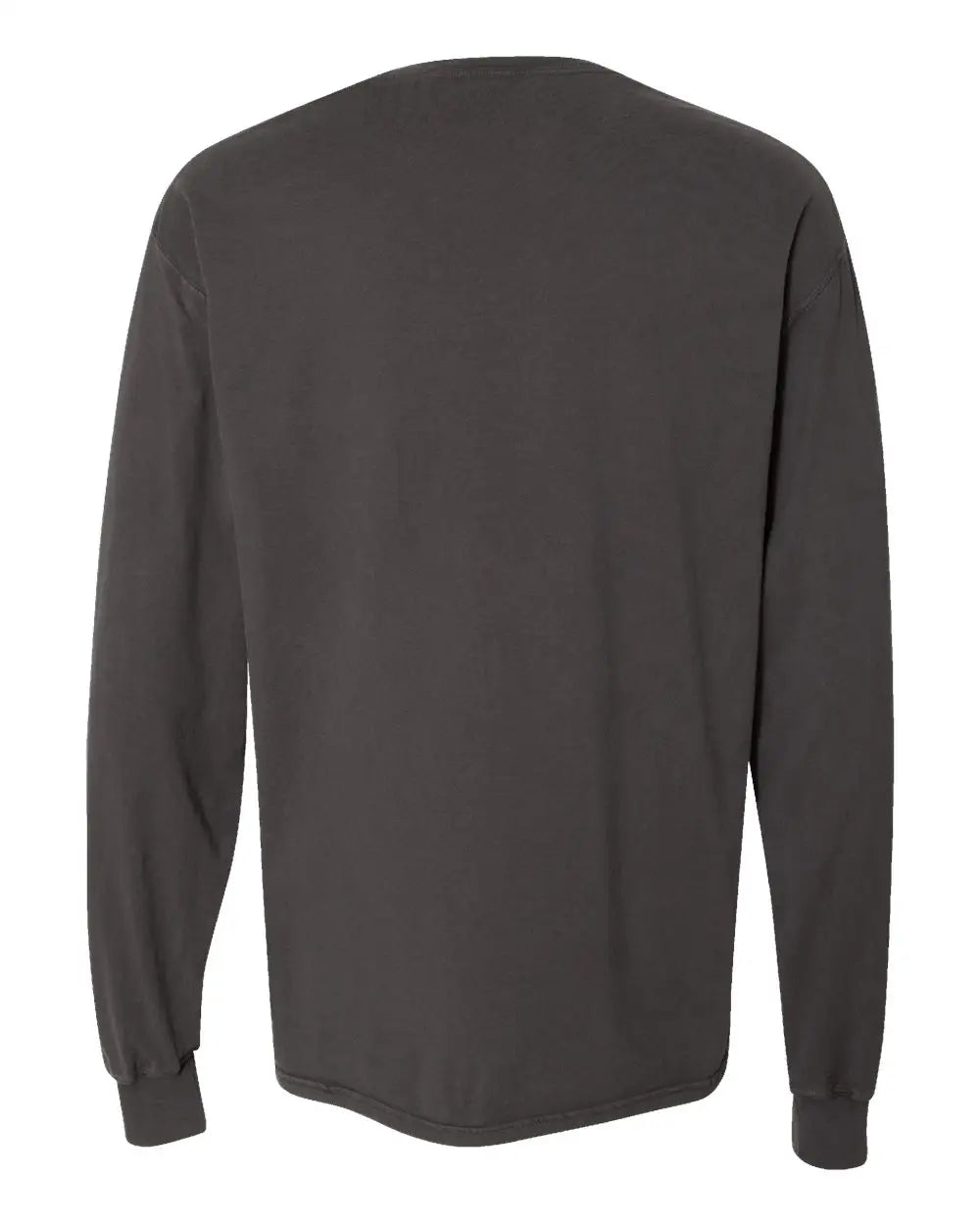 Comfortwash by Hanes Gdh250 Garment-dyed Long Sleeve T-shirt with a Pocket - New Railroad Grey