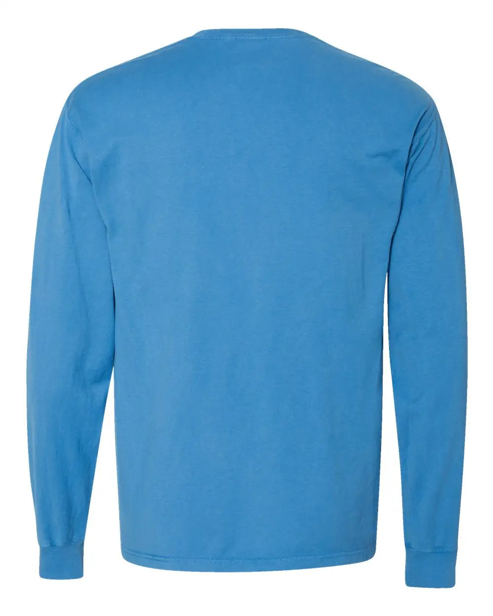 Comfortwash by Hanes Gdh250 Garment-dyed Long Sleeve T-shirt with a Pocket - Summer Sky Blue